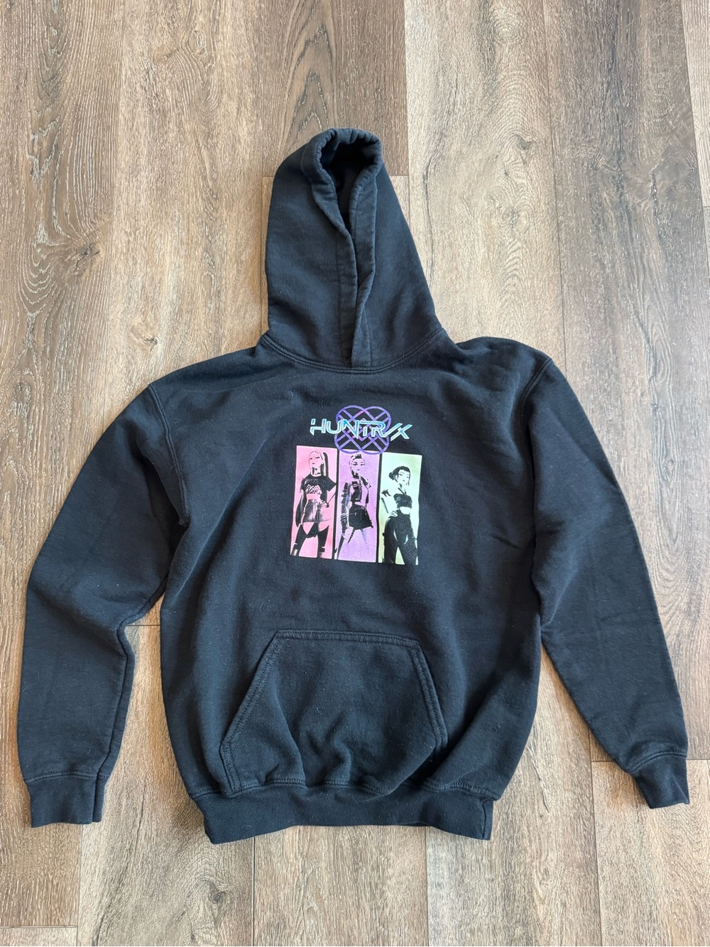 K Pop Huntrix Black Hoodie Youth Size Large